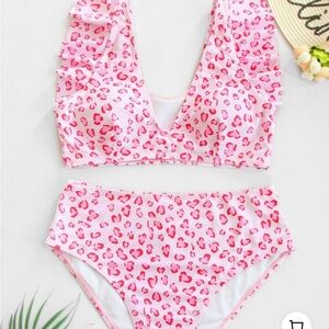 SHEIN Pink Leopard Bikini
